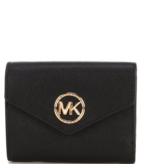 michael kors medium logo and leather envelope wallet|michael kors wallet double zip.